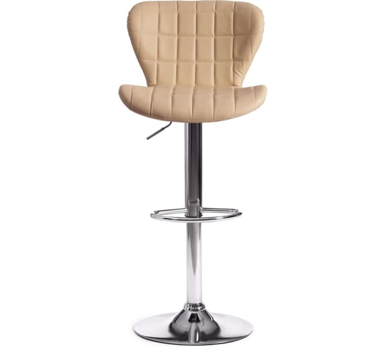 Барный стул Tetchair Avionic (mod. ky712a), 1 шт. в упаковке, металл/экокожа, 45x53x86-107 см, бежевый/хром 19762