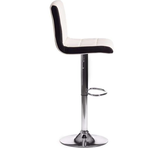 Барный стул Tetchair Barber (mod. ky711d), 1 шт. в упаковке, металл/экокожа, 43x50x92-103 см, белый/черный/хром 19765