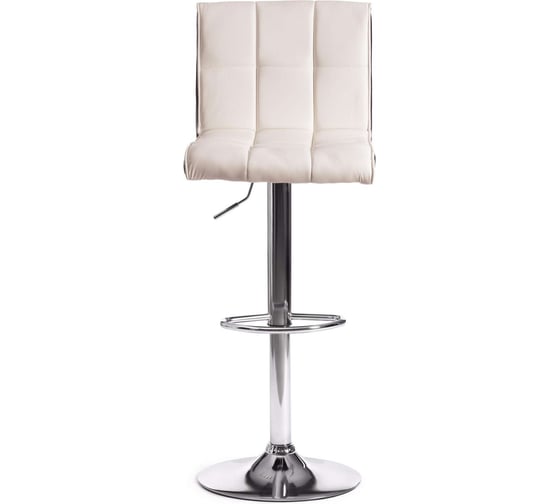 Барный стул Tetchair Barber (mod. ky711d), 1 шт. в упаковке, металл/экокожа, 43x50x92-103 см, белый/черный/хром 19765