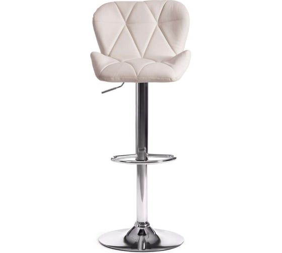 Барный стул Tetchair Biaggio (mod. ky717), 1 шт. в упаковке, металл/экокожа, 44x50x83-103 см, белый/хром 19767