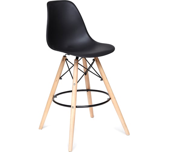 Барный стул Tetchair Cindy bar chair (mod. 80), 1 шт. в упаковке, дерево бук/металл/пластик, 46x55x106 см, черный 19643 1