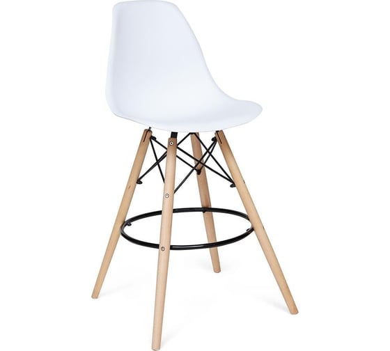 Барный стул Tetchair Сindy bar chair (mod. 80), 1 шт. в упаковке, дерево бук/металл/пластик, 46x55x106 см, белый 19642 1