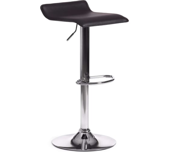 Барный стул Tetchair Kost (mod. ky509), 1 шт. в упаковке, металл, экокожа, 38x39x63-84 см, черный/хром 19770
