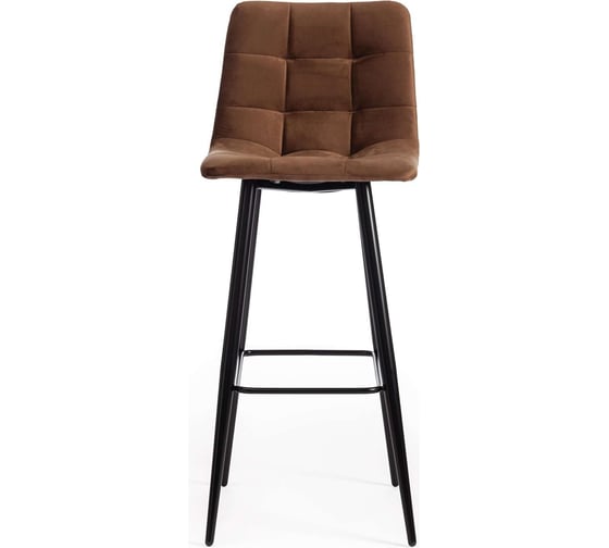 Барный стул Tetchair Chilly (mod.7095б), 1 шт. в упаковке, ткань/металл, 50x44x104 см, высота до сиденья 76 см, коричневый barkhat 12/черный 19639