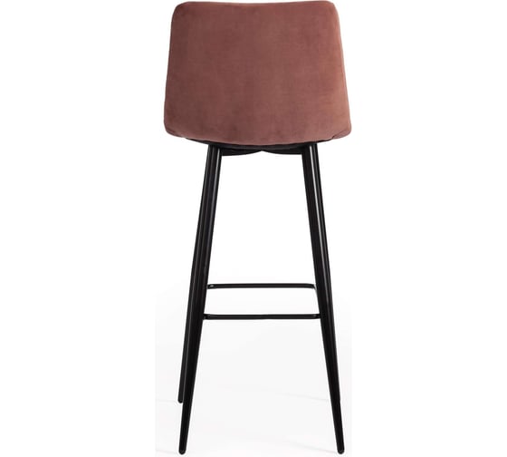 Барный стул Tetchair Chilly (mod.7095б), 1 шт. в упаковке, ткань/металл, 50x44x104 см, высота до сиденья 76 см, коралловый barkhat 15 /черный 19638
