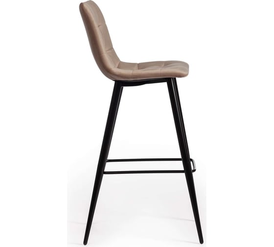 Барный стул Tetchair Chilly (mod.7095б), 1 шт. в упаковке, ткань/металл, 50x44x104 см, высота до сиденья 76 см, бежевый barkhat 5/черный 19637