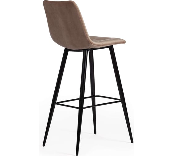 Барный стул Tetchair Chilly (mod.7095б), 1 шт. в упаковке, ткань/металл, 50x44x104 см, высота до сиденья 76 см, бежевый barkhat 5/черный 19637
