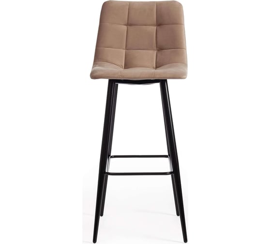 Барный стул Tetchair Chilly (mod.7095б), 1 шт. в упаковке, ткань/металл, 50x44x104 см, высота до сиденья 76 см, бежевый barkhat 5/черный 19637