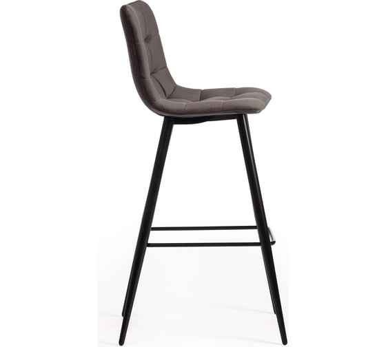 Барный стул Tetchair Chilly (mod.7095б), 1 шт. в упаковке, ткань/металл, 50x44x104 см, высота до сиденья 76 см, темно-серый barkhat 14/черный 19641