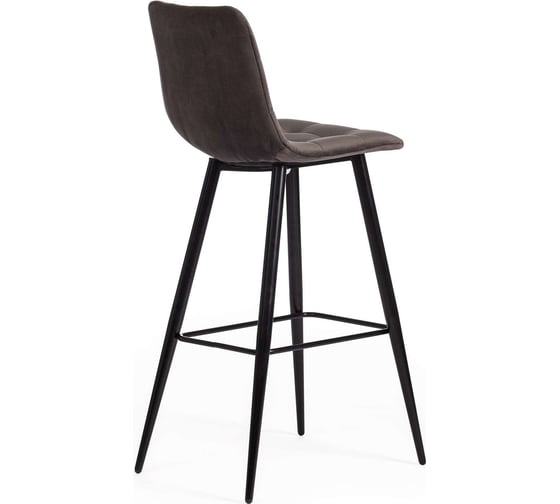 Барный стул Tetchair Chilly (mod.7095б), 1 шт. в упаковке, ткань/металл, 50x44x104 см, высота до сиденья 76 см, темно-серый barkhat 14/черный 19641