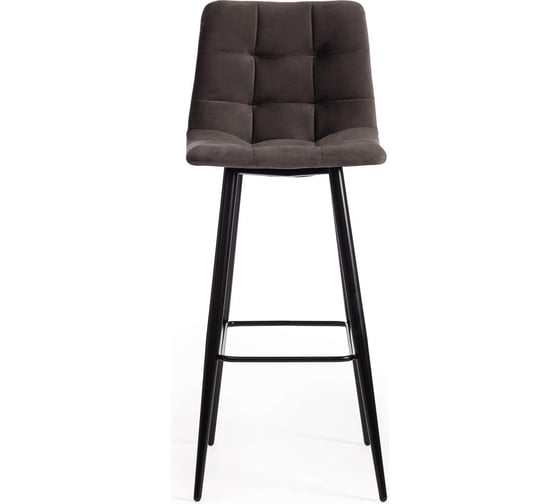 Барный стул Tetchair Chilly (mod.7095б), 1 шт. в упаковке, ткань/металл, 50x44x104 см, высота до сиденья 76 см, темно-серый barkhat 14/черный 19641