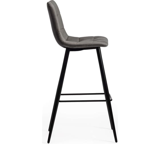 Барный стул Tetchair Chilly (mod.7095б), 1 шт. в упаковке, ткань/металл, 50x44x104 см, высота до сиденья 76 см, серый barkhat 26/черный 19640
