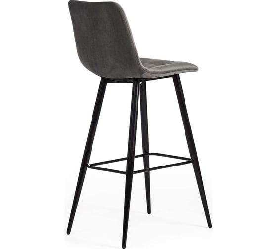 Барный стул Tetchair Chilly (mod.7095б), 1 шт. в упаковке, ткань/металл, 50x44x104 см, высота до сиденья 76 см, серый barkhat 26/черный 19640