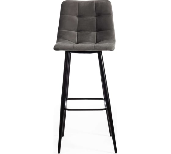 Барный стул Tetchair Chilly (mod.7095б), 1 шт. в упаковке, ткань/металл, 50x44x104 см, высота до сиденья 76 см, серый barkhat 26/черный 19640