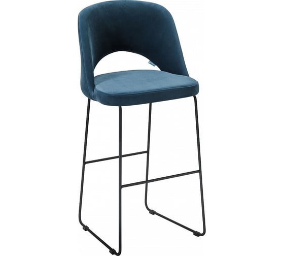 Барное кресло R-Home Lars Diag blue/Линк 410220150h_Diag blue_черн_БАР