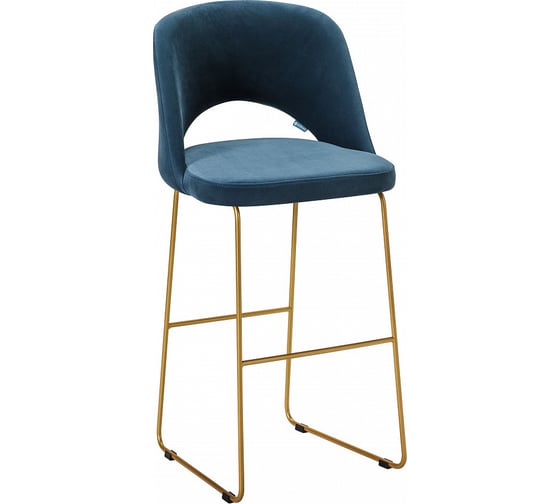 Барное кресло R-Home Lars Diag blue/Линк золото 410220151h_Diag blue_золото_БАР 1