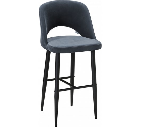 Барное кресло R-Home Lars 410220142h_Diag grey_черн_БАР