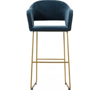 Барное кресло R-Home Oscar Diag blue/Линк золото 410218161h_Diag blue_золото_БАР
