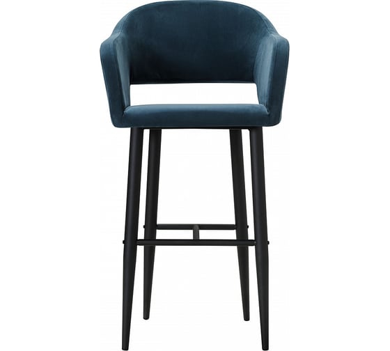 Барное кресло R-Home Oscar 410218162h_Diag blue_черн_БАР