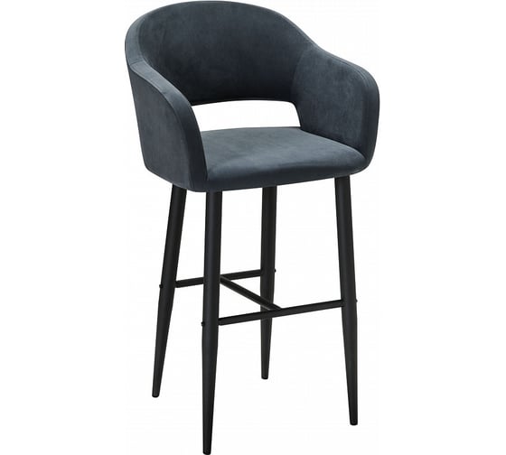 Барное кресло R-Home Oscar 410218142h_Diag grey_черн_БАР