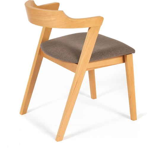 Стул Tetchair Versa (Верса) мягкое сидение, каркас бук, сиденье ткань, 54,5x56x74 см, натуральный/коричневый, 1 шт. в упаковке 19588