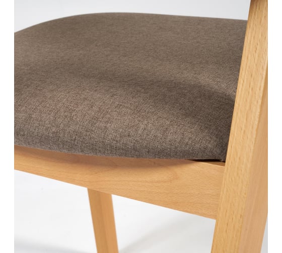 Стул Tetchair Versa (Верса) мягкое сидение, каркас бук, сиденье ткань, 54,5x56x74 см, натуральный/коричневый, 1 шт. в упаковке 19588