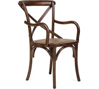 Стул с подлокотниками Tetchair Cross (mod.cb2008) дерево вяз, 91x55x52 см, темный орех (№5) 12376