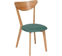 Стул Tetchair maxi (макси) мягкое сиденье, цвет сиденья морская волна, каркас бук, сиденье ткань, 86x48.5x54.5, натуральный (бук), 1 шт. в упаковке 19590