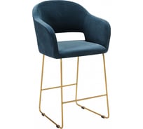 Полубарный стул R-Home Oscar Diag blue/Линк золото 410118166h_Diagblue_золото_ПБ