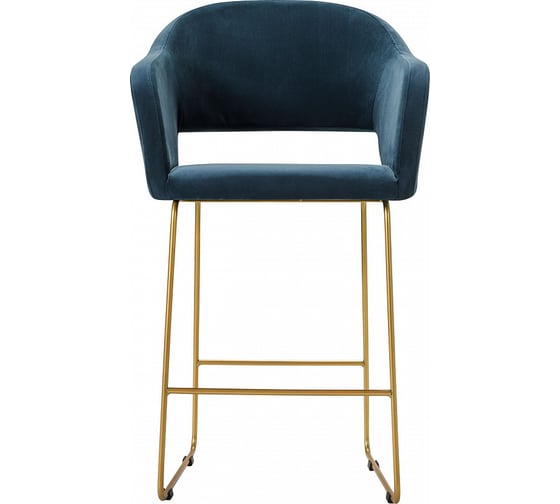 Полубарный стул R-Home Oscar Diag blue/Линк золото 410118166h_Diagblue_золото_ПБ
