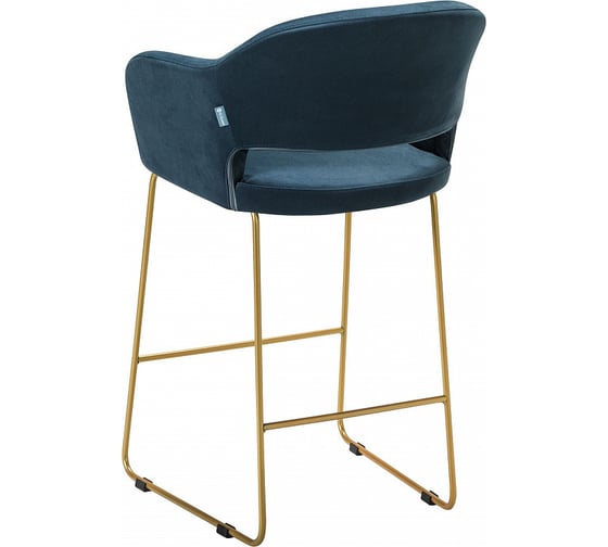 Полубарный стул R-Home Oscar Diag blue/Линк золото 410118166h_Diagblue_золото_ПБ