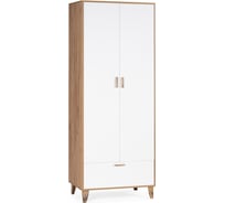 Шкаф Woodville эго шк-1 на ножках дуб крафт золотой / белый глянец 455852