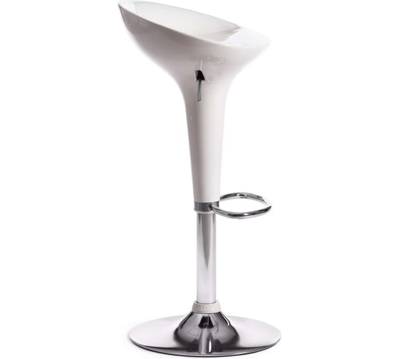 Барный стул Tetchair Nail (mod. ky801), металл/пластик, 42x44x67-88 см, белый/хром 19771