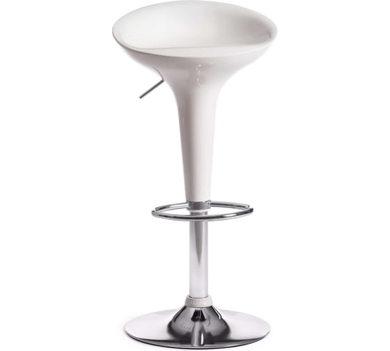 Барный стул Tetchair Nail (mod. ky801), металл/пластик, 42x44x67-88 см, белый/хром 19771