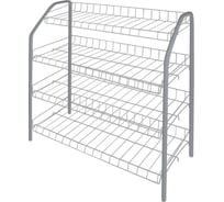 Этажерка для обуви Nika 1 4 полки серебро ЭТ1