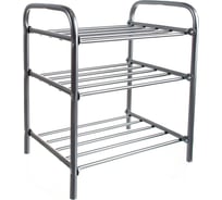 Этажерка Nika КОМФОРТ1 узк. 3 полки серебро ЭТК1/С