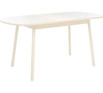 Раздвижной стол Leset Мидел, металл Кремовый, стекло Кремовое 34799