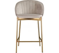 Полубарный стул Bergenson Bjorn Coral, велюр, серо-бежевый LA-BECH-CH108-80L