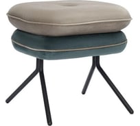 Пуф Bergenson Bjorn Pea, велюр, бежевый/сине-зеленый BB0000151
