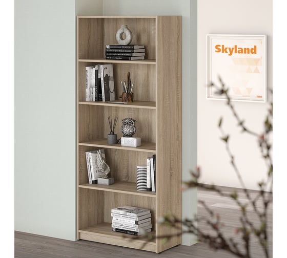 Широкий стеллаж SKYLAND SIMPLE sr-5w дуб сонома светлый, 770x359x1815 sk-01233979