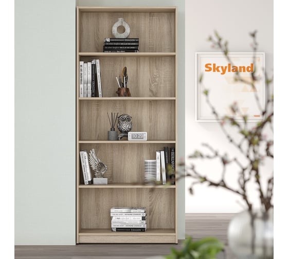 Широкий стеллаж SKYLAND SIMPLE sr-5w дуб сонома светлый, 770x359x1815 sk-01233979