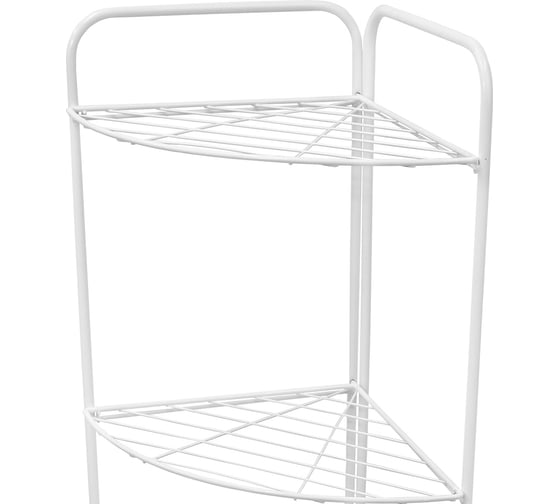 Универсальный стеллаж Palladium BUTLER 008.07 4-х секционный, угловой, разборный, 120х35х35 см, белый 115890