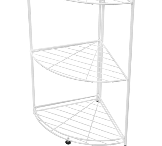 Универсальный стеллаж Palladium BUTLER 008.07 4-х секционный, угловой, разборный, 120х35х35 см, белый 115890