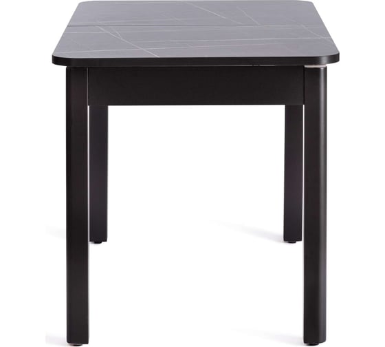 Стол Tetchair Aligery лдсп/hpl/опора-массив березы, 130x75+30x75 см, мрамор черный/черный 20607