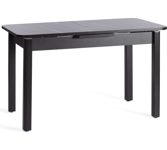 Стол Tetchair Aligery лдсп/hpl/опора-массив березы, 130x75+30x75 см, мрамор черный/черный 20607