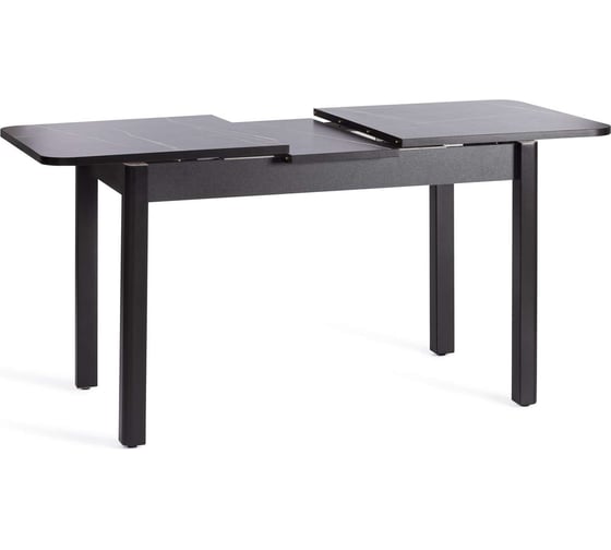 Стол Tetchair Aligery лдсп/hpl/опора-массив березы, 130x75+30x75 см, мрамор черный/черный 20607