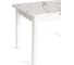 Стол Tetchair Aligery лдсп/hpl/опора-массив березы, 130x75+30x75 см, мрамор светлый/белый 20606 8