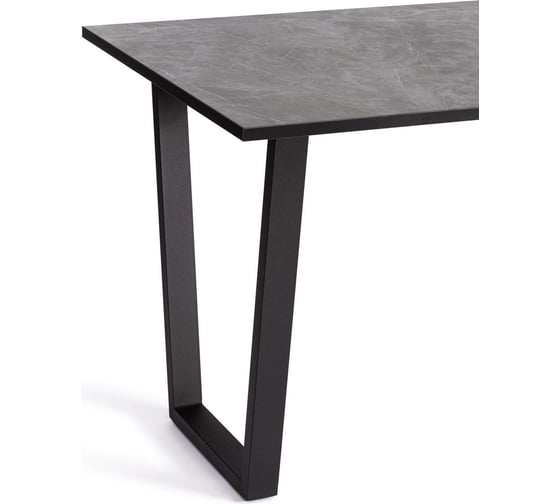 Стол Tetchair Costa лдсп/hpl/металл, 120x80x75 см, гранит темный/черный 20624