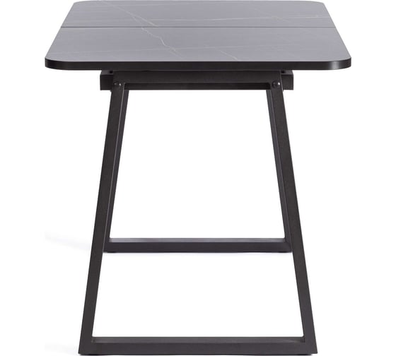 Стол Tetchair Maltido лдсп/hpl/металл, 130x75+30x75 см, мрамор черный/черный 20627
