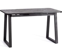 Стол Tetchair Maltido лдсп/hpl/металл, 130x75+30x75 см, гранит темный/черный 20626